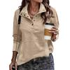 Women's Autumn/winter Fashion Long Sleeve Button Street Hoodie In Solid Color