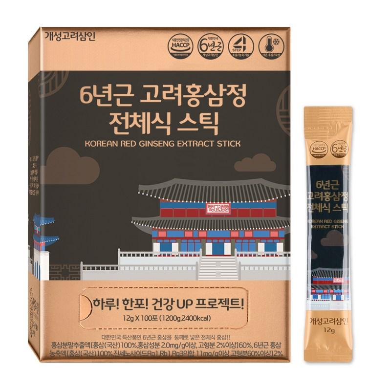 Gaeseong Koryo Ginseng, эссенция красного корейского женьшеня 6-летней выдержки, целая палочка 100 шт., 1,2 кг, 1 шт.