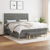 VidaXL Slatted Bed Base with Mattress, Upholstered Bed, Double Bed, Adult Bedroom Interior Bed, Modern, 3137414
