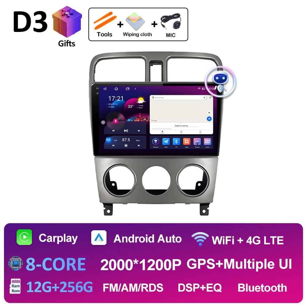 Для Subaru Forester SG 2002 2001 2002 2003 - 2008 Беспроводной Carplay Android Auto Автомобильный Мультимедийный Видеоплеер DSP Стерео Головное Устройство
