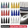 Solid Stem Nut Wheel Air Caps Aluminum Car Wheel Tire Valve Caps Spiked Valve Stem Caps Wheel Air Valve Cover for Most Vehicles