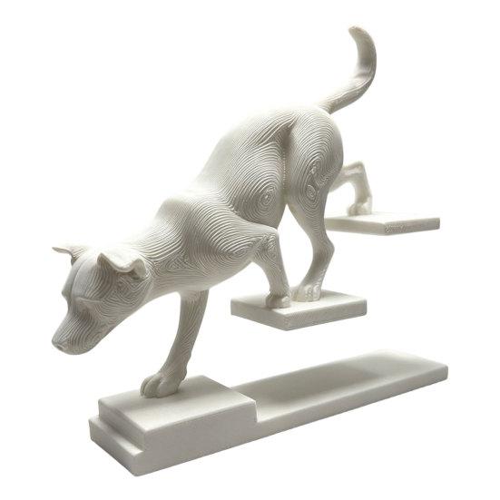 3D-печатная фигурка кошки и собаки DYS, скульптура животного на ступеньках, степпер в форме кошки/собаки, художественное настольное украшение, подарок