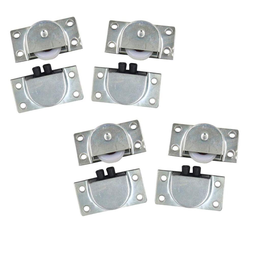 4Pairs Metal Furniture Roller Closet Cabinet Roller Wheels Modern Sliding Door Pulley Cabinet