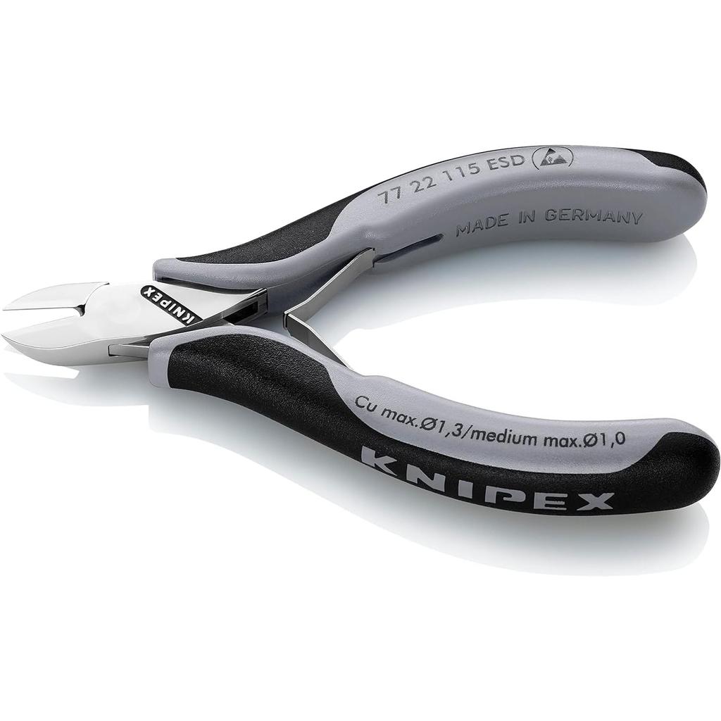 [KNIPEX] ESD Precision Electronics Cutter 115mm 7722115ESD