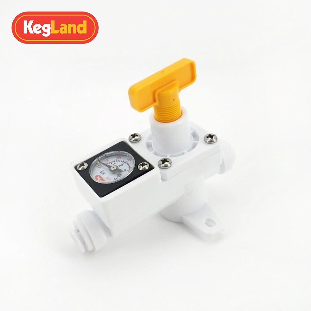 Kegland 6.35/8мм Duotight Встроенный регулятор 0-150/60psi Встроенный манометр Пивной аксессуар Домашнее пивоварение