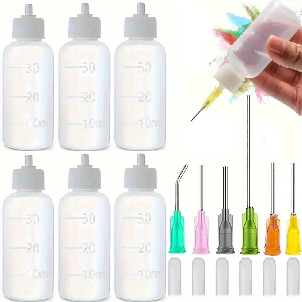 18 бутылочек-аппликаторов для клея поставляются с иглами с тупым концом и колпачками, подходят для жидкостей, клея, чернил,