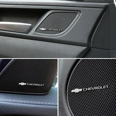 4 шт. Сплавные наклейки на автомагнитолу для Corvette AVEO CAPTIVA Cavalier IMPALA MALIBU ORLANDO Sail SPARK Декорация эмблемы