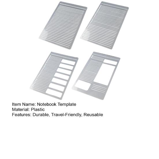 4Pcs Flexible Notebook Templates for Journaling Habit Trackers Daily Planning Handmade Travel-Friendly Set Checkbox Task List Templates