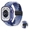 Плетеное нейлоновое петлевое ремешок для Apple Watch Ultra 3 2 49 мм 11 10 46 мм 42 мм 9 8 7 45/41 мм Магнитный ремешок iWatch 6 5 SE 44/40 мм Correa