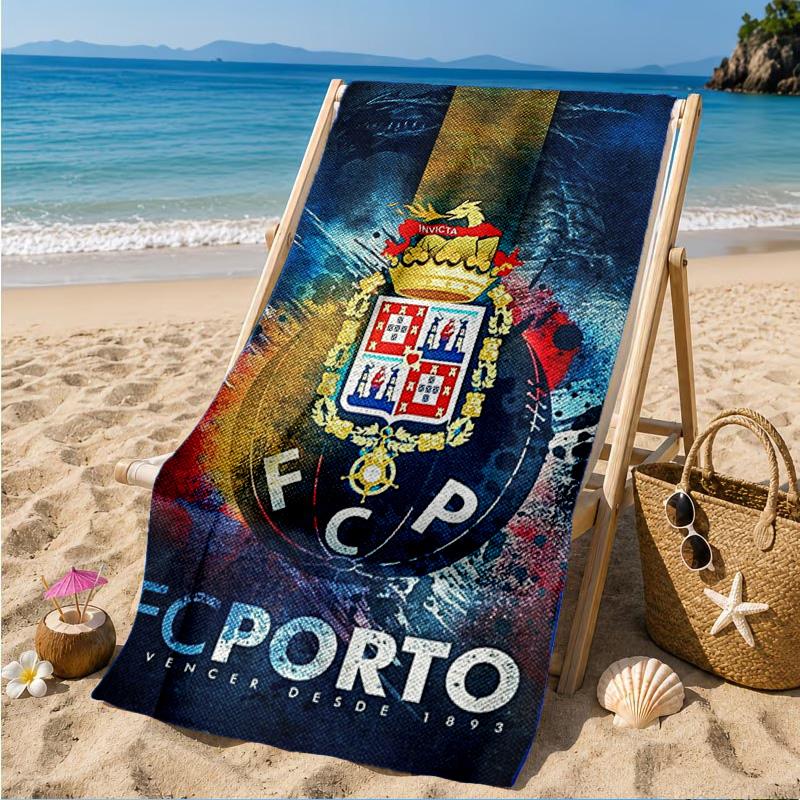 Fc Space Emblem Printed Microfiber Beach Towel, Soft And Absorbent, Quick-Dry, Ideal for Summer Travel, Beach Essential, Swimming Pool