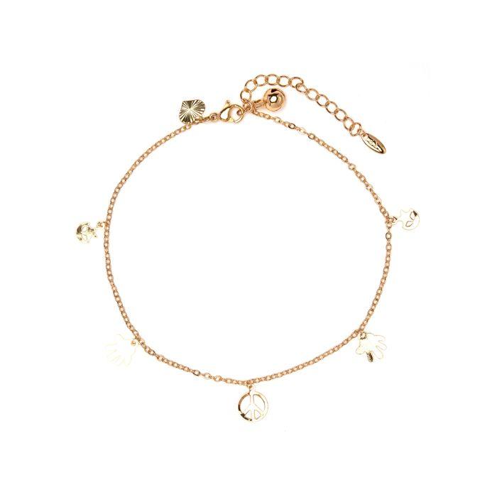 Bracelet de cheville - LUXENTER - Basal - Or jaune 18 carats - Doré - Femme