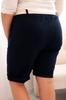 Spodenki Damskie Bawełniane Plus Size Z Paskiem Granatowe Xxxxl