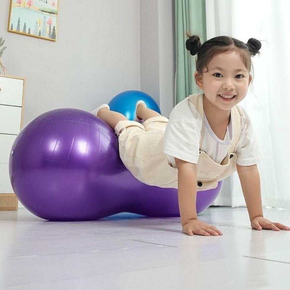 45*90CM Pilates Yoga Ball Thickened Yoga Fitness Ball Balance Sports Peanut Ball Strength Training