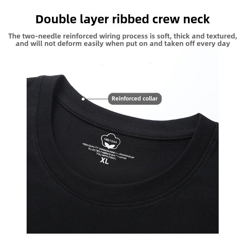 GMXIA Футболка из хлопка с коротким рукавом, мужская модная свободная футболка с коротким рукавом и принтом