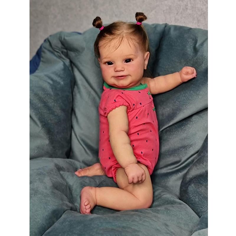 60 см Reborn малышей, популярная милая кукла Мэдди для девочек с ручными волосами, мягкая кукла высокого качества с обнимающимся телом