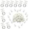 20pcs/pack Silent Curtain Hook Roller White Curtain Track Glider Curtain Track Pulley  Windows