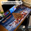 Christmas Theme Personalized Mouse Pad Custom Name Text Non Slip Desk Pad For Laptop Office Desktop