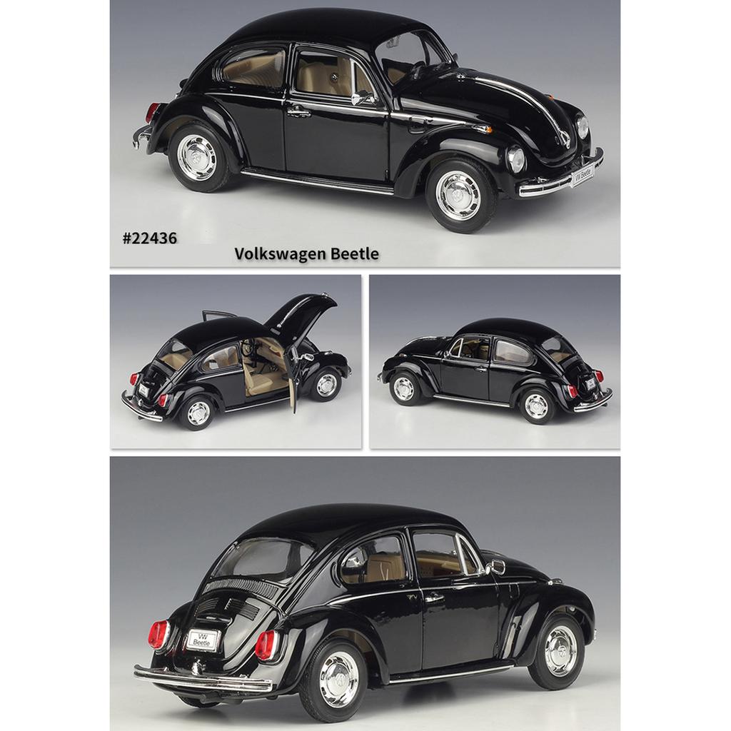 Масштаб 1/24 Welly Volkswagen Beetle, модель автомобиля из сплава, литье под давлением, металлические игрушечные автомобили, модель автомобиля, коллекция высокой имитации, детские подарки