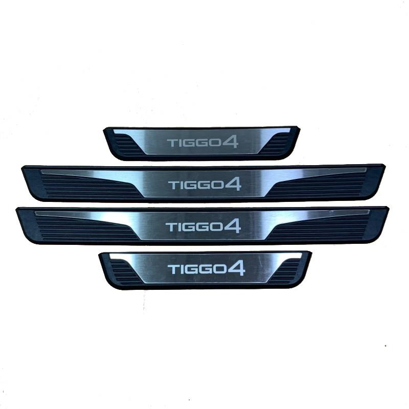 Для Chery Tiggo 4 CHS Tiggo 4 PRO Tiggo CROSS 2025 2026 Аксессуары Накладка на порог автомобиля Накладка на порог Накладка Декоративная накладка Защитная наклейка