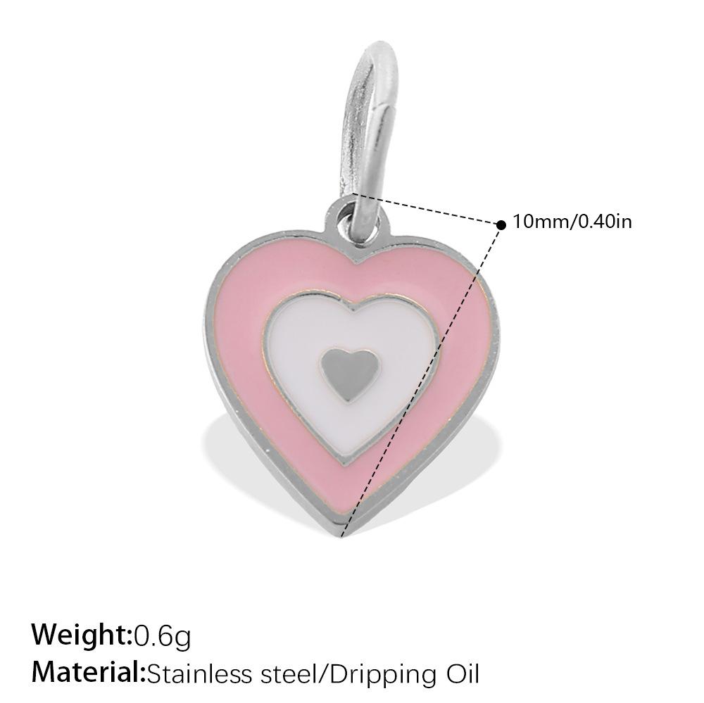 Creative Dripping Oil Colorful Three-Dimensional Diy Pendant Stainless Steel Gold-Plated Small Pendant Pendant Collection