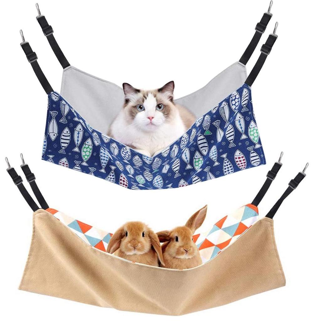 Мягкая двусторонняя дышащая моющаяся подвесная кровать для морской свинки, клетка, аксессуары, качели, гамак для кошки