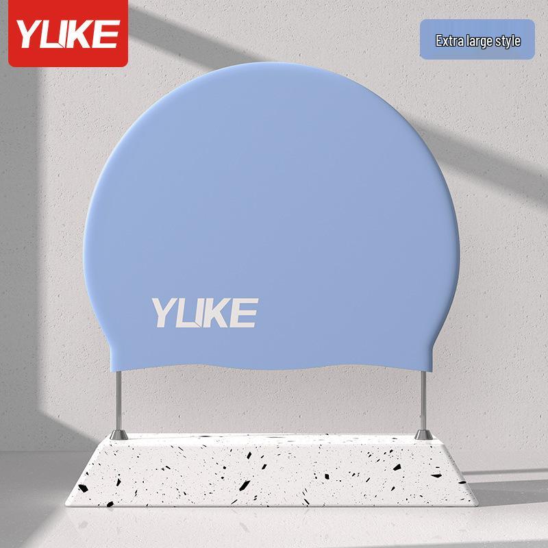 Очень большая водонепроницаемая силиконовая шапочка для плавания для длинных волос - Удобная, с защитой ушей, профессиональный противоскользящий дизайн для взрослых