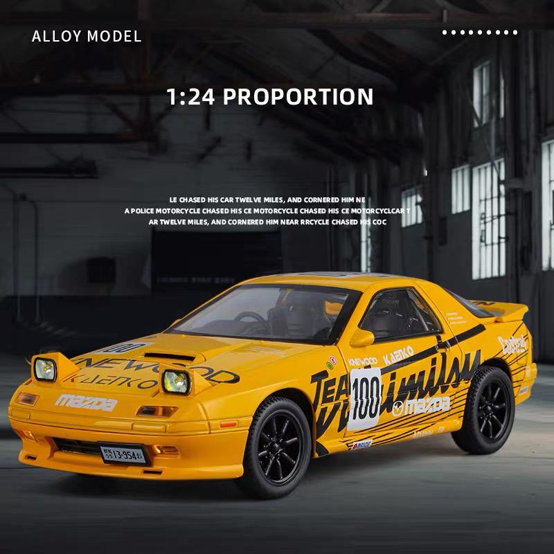 1/24 Mazda RX7 Racing Version литые игрушечные машинки и игрушечные машинки модель автомобиля миниатюрная масштабная модель автомобиля игрушки для детей