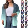 Women's Fall And Winter Fashion Casual Soild 3/4 Sleeve Mid-Length Cardigan Jacket
