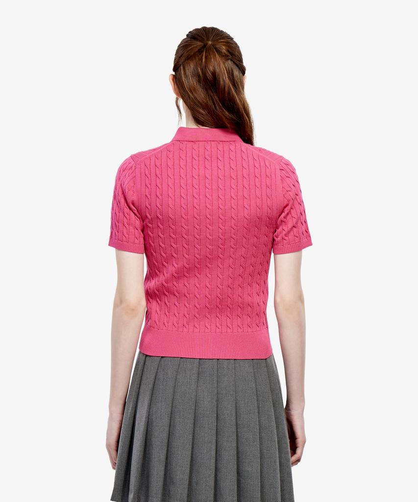Женский вязаный кардиган-поло с коротким рукавом Lacoste Af280E-56G Glh