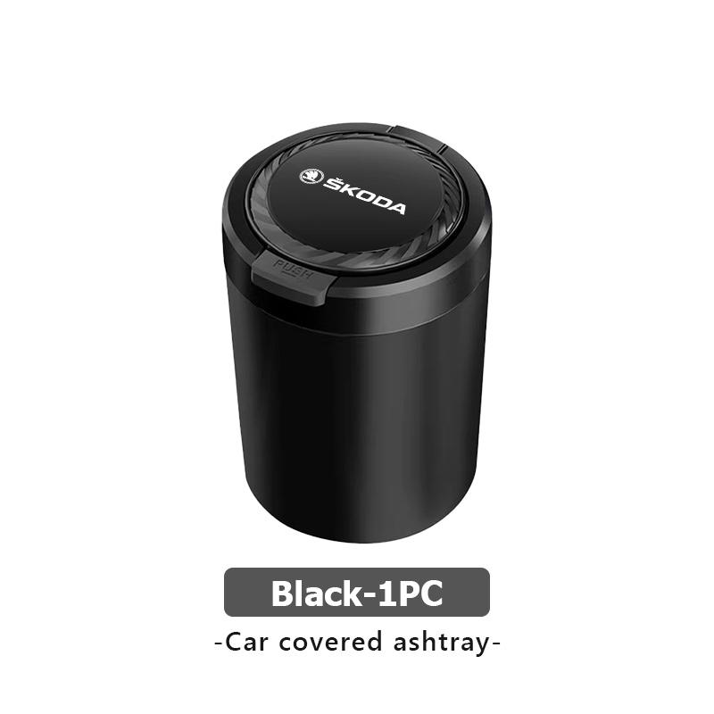 HGWE4 For Skoda Portable Luminous Car Ashtray Auto interior accessories Kamiq MK3 Roomster Rapid Kodiaq Karoq Fabia Enyaq