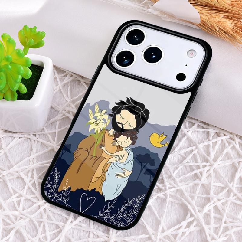 Чехол для телефона Jesus Couple Amen Cruz Amor для iPhone 17 Air 16 15 11 12 14 13 Pro Max Ударопрочный чехол