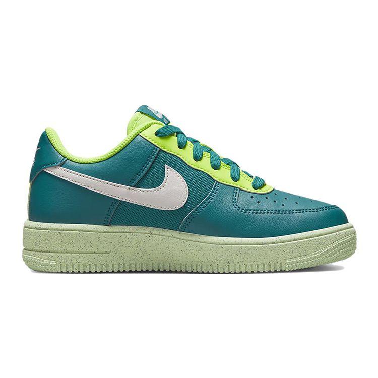 Nike Air Force 1 Crater Next Nature GS Bright Spruce Volt Kids Sneakers Blue Barely-Volt Phantom DM1086-300