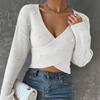 Women S Beaded One Shoulder Fitted Long Sleeve Knit Sweater For Autumn