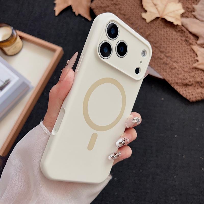 Роскошный Оригинальный Жидкий Силикон Для Чехла MagSafe Для iPhone 17 Air 16 15 14 13 12 Pro Max Беспроводная Зарядка Мягкий Бампер Чехол