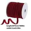50 Yards Velvet Ribbon Velvet Christmas Ribbon Velvet Ribbon Spool for Wedding Christmas Party Wrapping DIY Crafts
