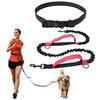 NOELAMOUR Shoulder Lead Dog Pull Reflector Lead, Retractable, Shoulder, Handle, Hands-Free, (Red)