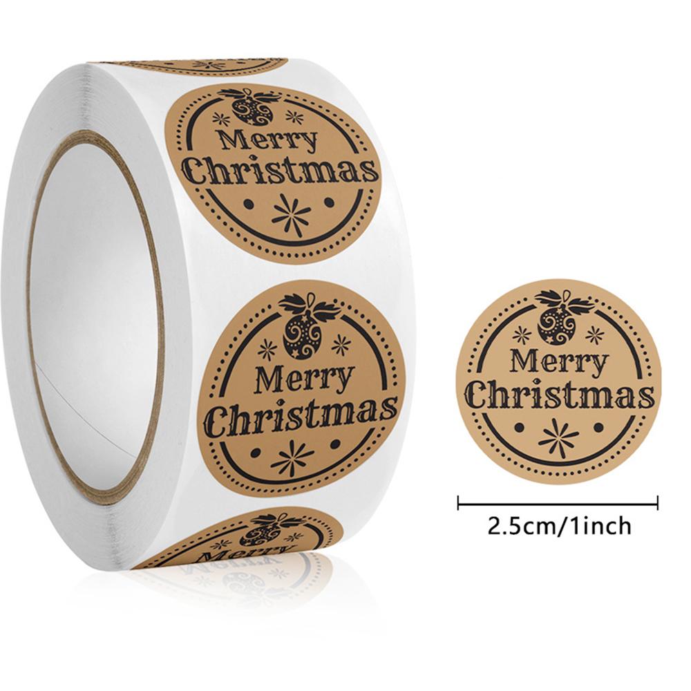 50-500Pcs 2.5cm Christmas Seal Sticker Christmas Tree Elk Candy Bag Seal Sticker Christmas Gift Box Label Decoration 1 Inch