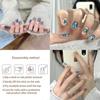 Blue Island Handmade Adhesive Cat Eye Short Nail Sticker Wearable Nail Art