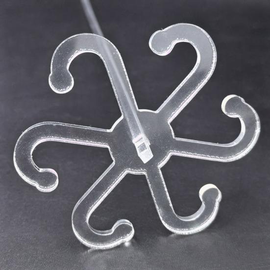 5 Pcs Plant Stem Holders Acrylic Plant Stem Support with Thin Rod Easy Installation Stem