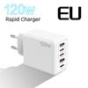 3PD + 2USB Phone Charger Adapter 120W PD Charger Universal USB C Charger
