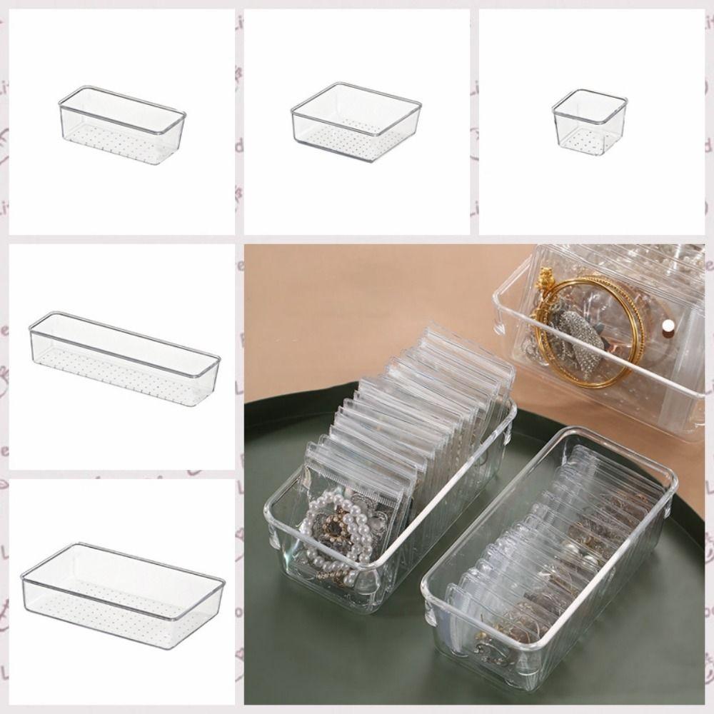 Волновая точка, прозрачный ящик, пластиковый косметический шкаф-органайзер, серьги