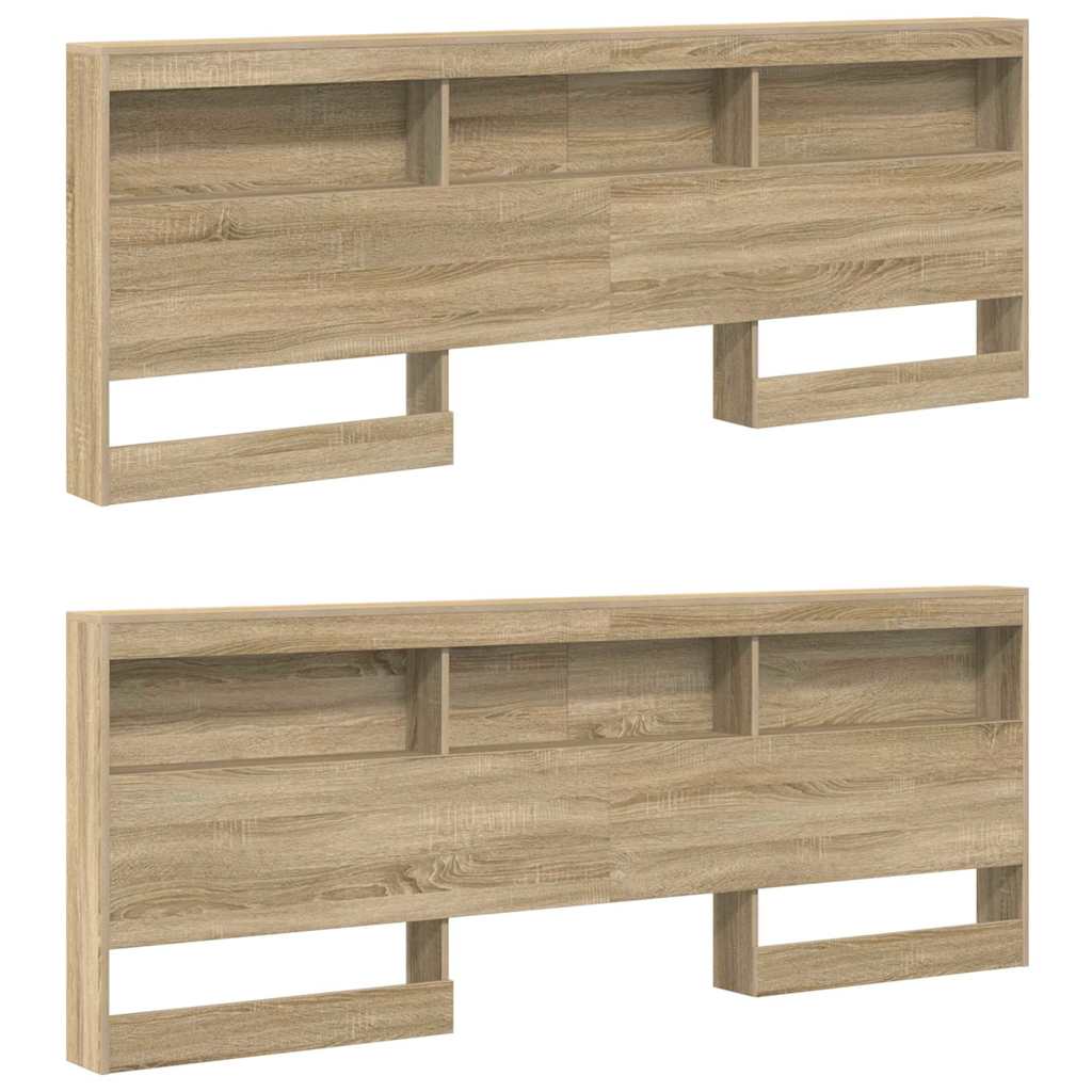 Storage Headboard Sonoma Oak 200 cm Particleboard