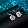 Sunflower 0 .5 /1 Carat Moissanite S925 Sterling Silver Unique Bright Fashion Drop Earrings Women 'S Wedding Fine Jewelry
