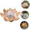 Lotus Shaped Solar Lotus Light Cordless Sculpture Garden Lamp Garden Solar Lights  Home Decoration