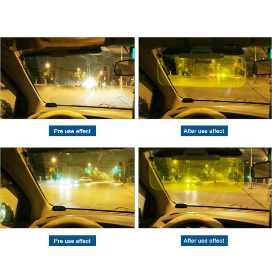 Автомобильный козырек ночного видения 2 в 1, антибликовый солнцезащитный козырек для дневного и ночного вождения, антиослепляющий козырек от УФ-излучения для защиты глаз