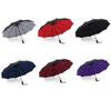 Double-layer Automatic 10-bone Rain And Sun Umbrella Windproof Sunscreen Rain And Sunshine Dual-use Business Folding Umbrella