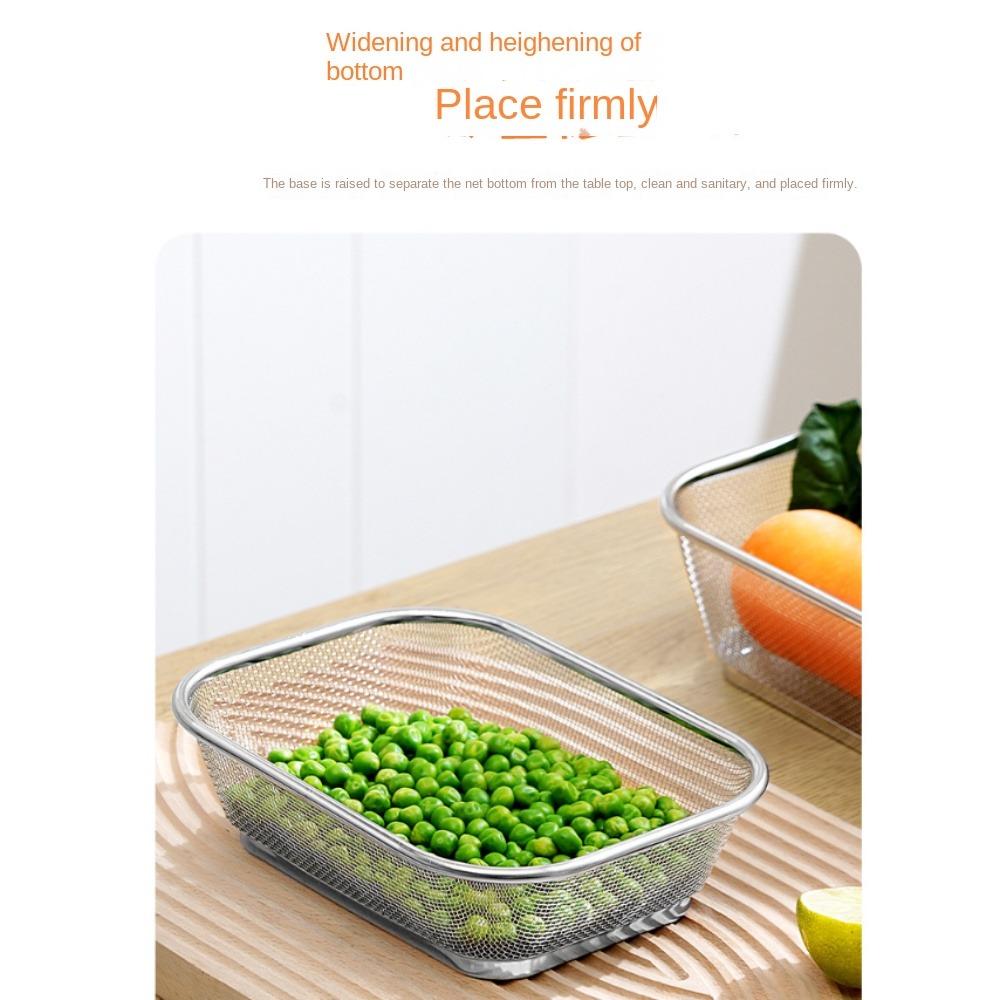 Раковина для мытья риса из нержавеющей стали, утолщенные корзины для организации мелочей, простая корзина для слива