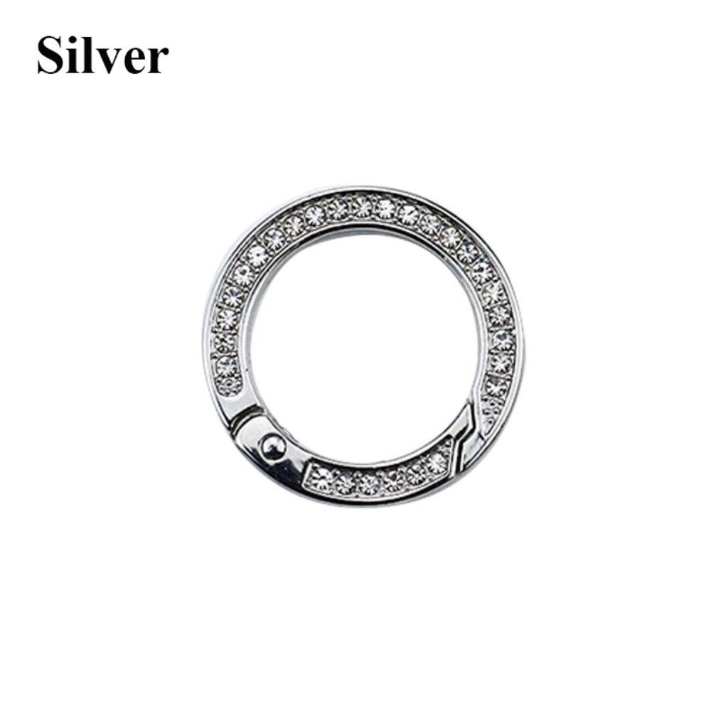 1 шт. Брелок-кольцо с бриллиантами Металлическая пружина для брелока Подвеска Сумка Ключевые аксессуары Материалы для изготовления ювелирных изделий Материал для подвесок