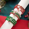 Delightful Christmas Tree Snowman Bracelet Set For Women Delicate Santa Elk Snowflake Stacking Bracelet Jewelry Accessories
