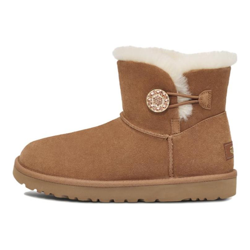 UGG Женские короткие утепленные снегоступы, цвет каштановый 1138170-CHE